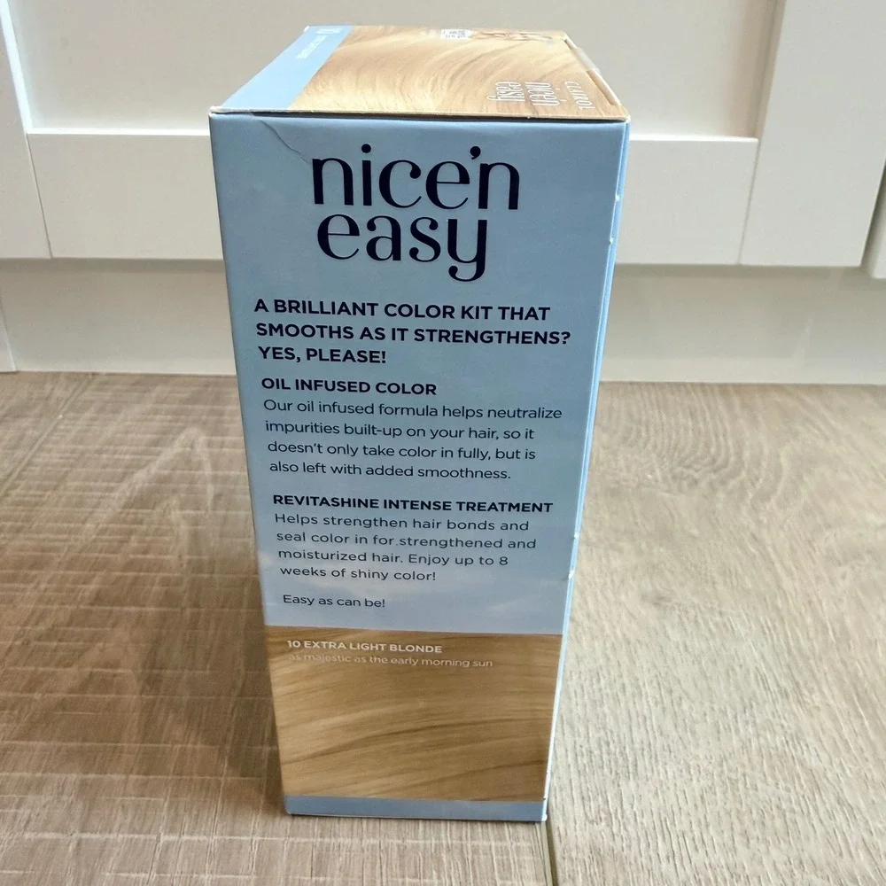 Clairol Nice'n Easy Hair Color Women 10 Extra Light Blonde Permanent 3 Tones